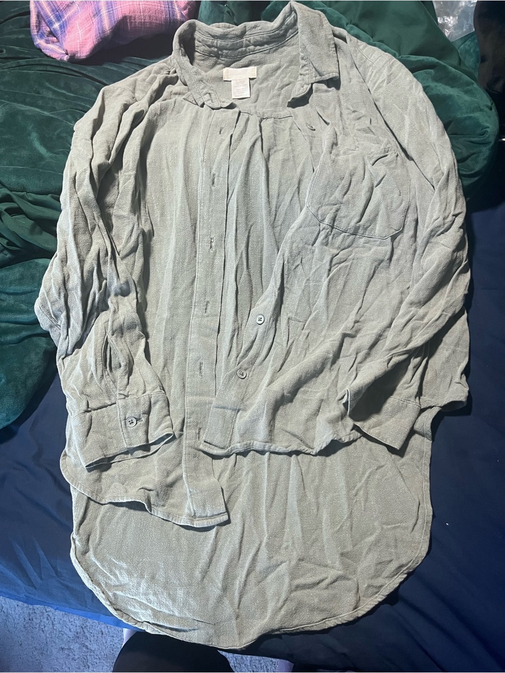 Light Sage Green Button-Up Shirt